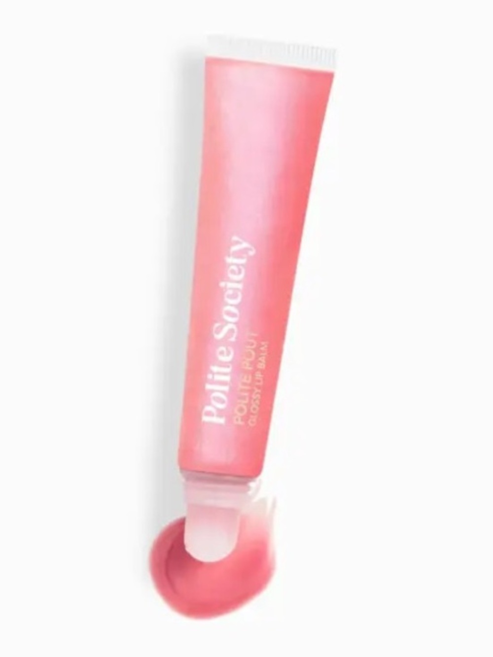 POLITE SOCIETY Polite Pout Glossy Lip Balm in Peach Bellini NEW IN BOX FULL SIZE